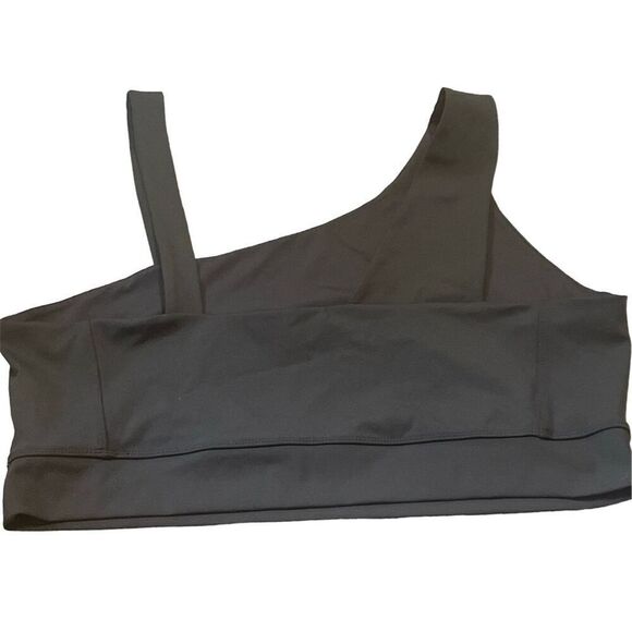 Jenni Women's Asymmetric One-Shoulder Sleep Bra, Black, Size: 3X - Picture 2 of 6